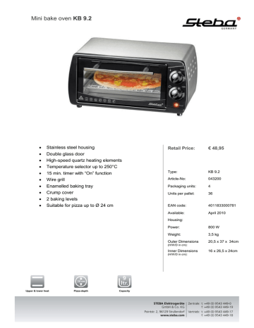 Steba 04.32.00 Datasheet Steba 04.32.00 Datasheet