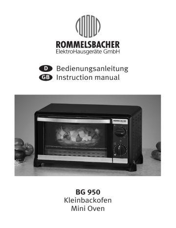 Rommelsbacher BG 950 Instruction manual | Manualzz