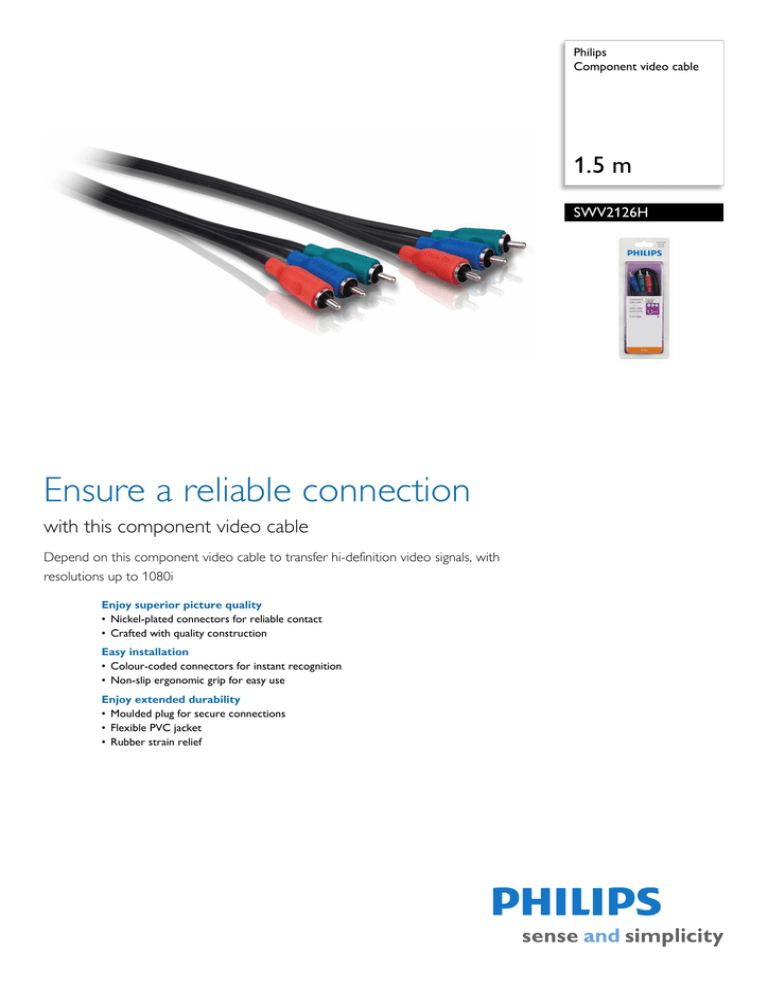 Philips SWV2126H/10 Datasheet Philips SWV2126H/10 Datasheet