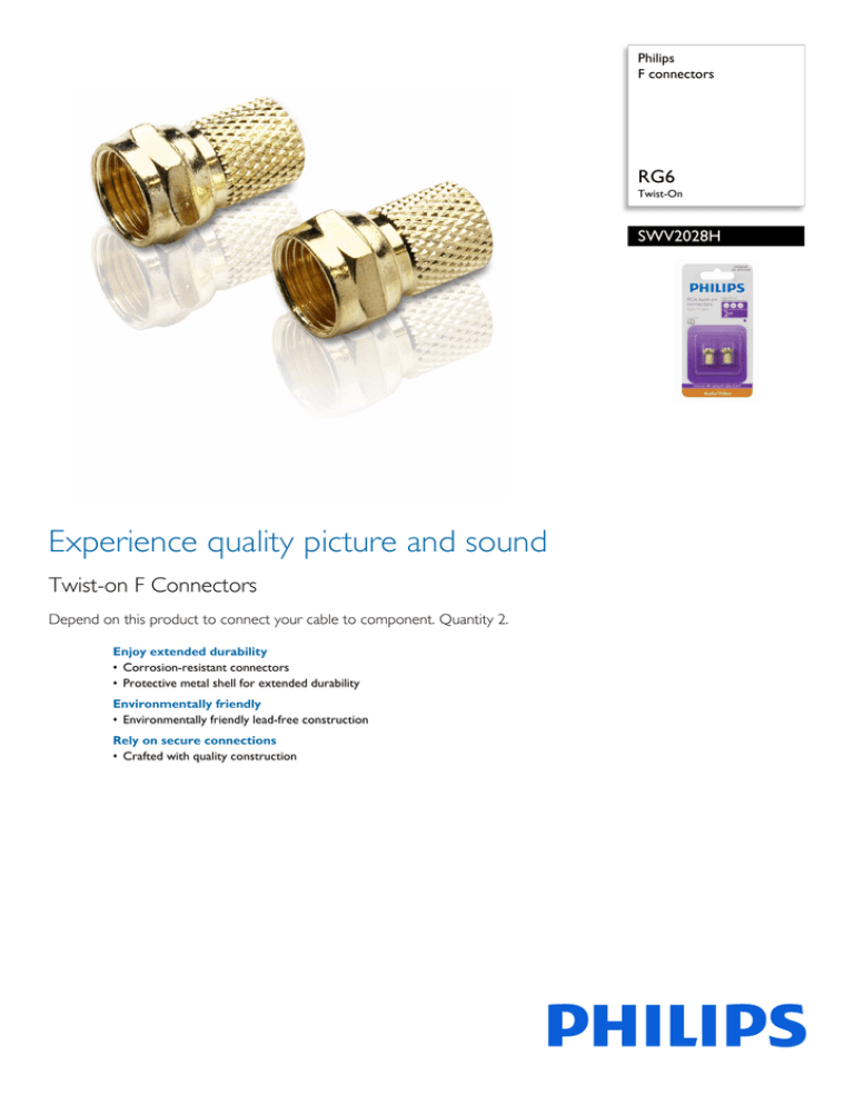 Philips SWV2028H/17 Datasheet Philips SWV2028H/17 Datasheet