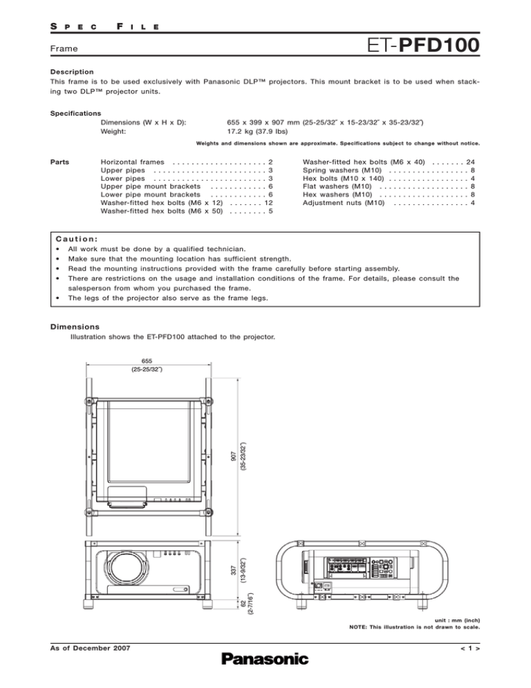 Panasonic ETPFD100 Datasheet Panasonic ETPFD100 Datasheet