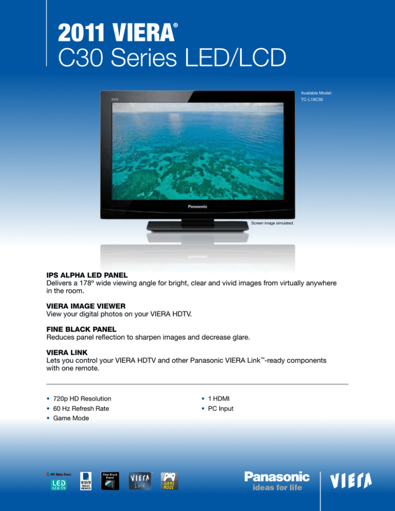 Panasonic TC-L19C30 Datasheet Panasonic TC-L19C30 Datasheet