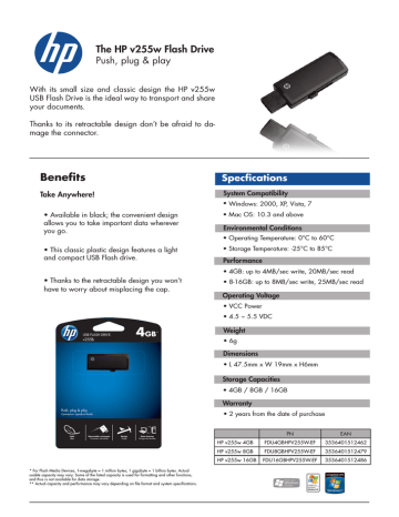 PNY FDU16GBHPV255W-EF, FDU8GBHPV255W-EF, FDU4GBHPV255W-EF Datasheet PNY FDU16GBHPV255W-EF, FDU8GBHPV255W-EF, FDU4GBHPV255W-EF Datasheet