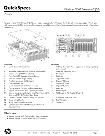 Hewlett Packard Enterprise 653748-001, 653747-001, 653745-001 Datasheet Hewlett Packard Enterprise 653748-001, 653747-001, 653745-001 Datasheet