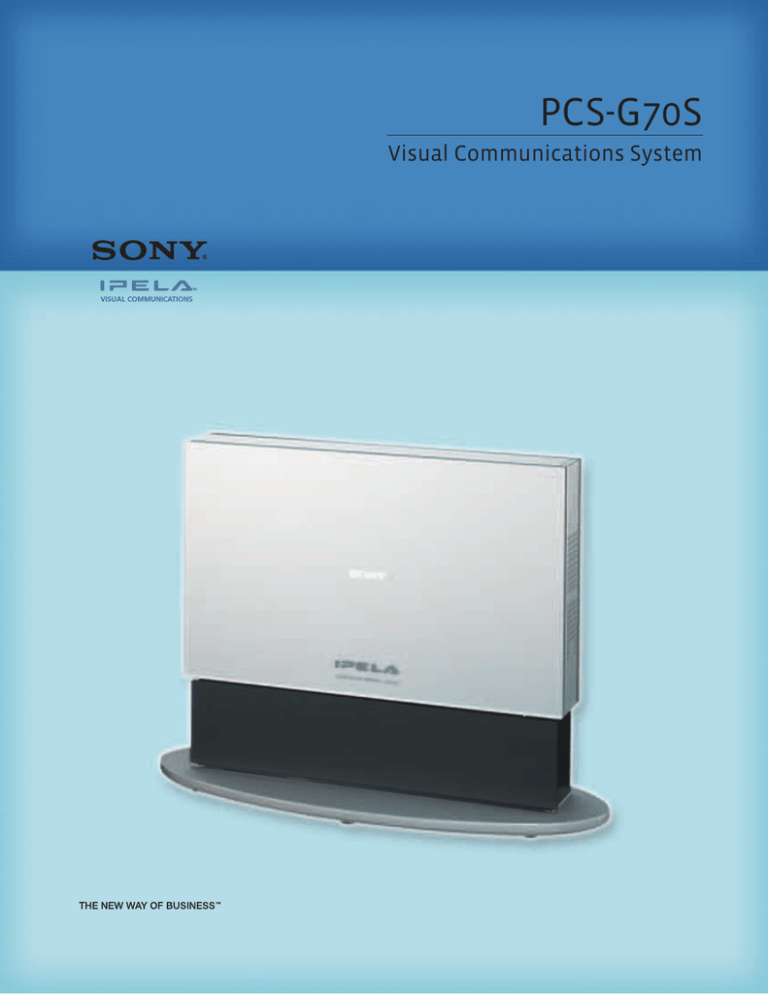 Sony PCS-G70S Datasheet Sony PCS-G70S Datasheet