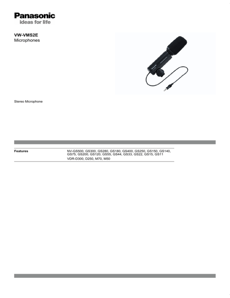 Panasonic VWVMS2E Datasheet Panasonic VWVMS2E Datasheet