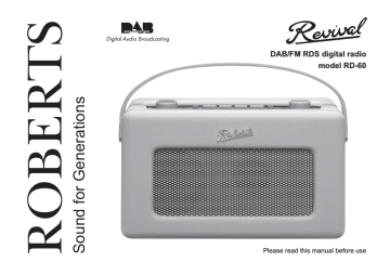 Roberts Radio RD60 Revival Datasheet | Manualzz
