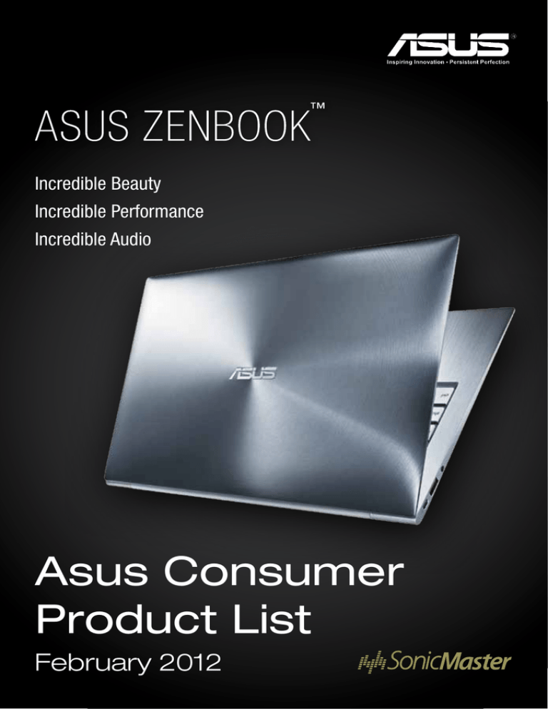 Asus N75SL-V2G-TY071V, 90NCUL539E2516VL138U Datasheet Asus N75SL-V2G-TY071V, 90NCUL539E2516VL138U Datasheet