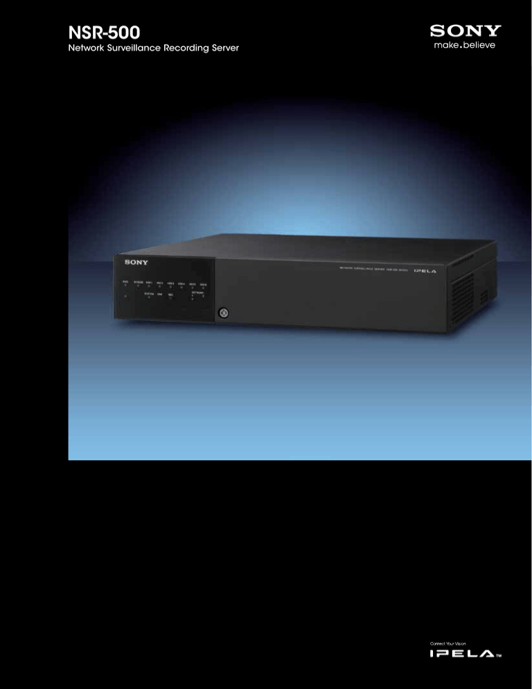Sony NSR-500/4TB, NSR-500/2TB, NSR-500/8TB, NSR-500, NSR-500/1TB, NSR-500/12TB Datasheet Sony NSR-500/4TB, NSR-500/2TB, NSR-500/8TB, NSR-500, NSR-500/1TB, NSR-500/12TB Datasheet
