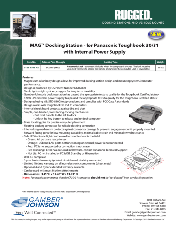Panasonic 7160-0318-12 Datasheet Panasonic 7160-0318-12 Datasheet