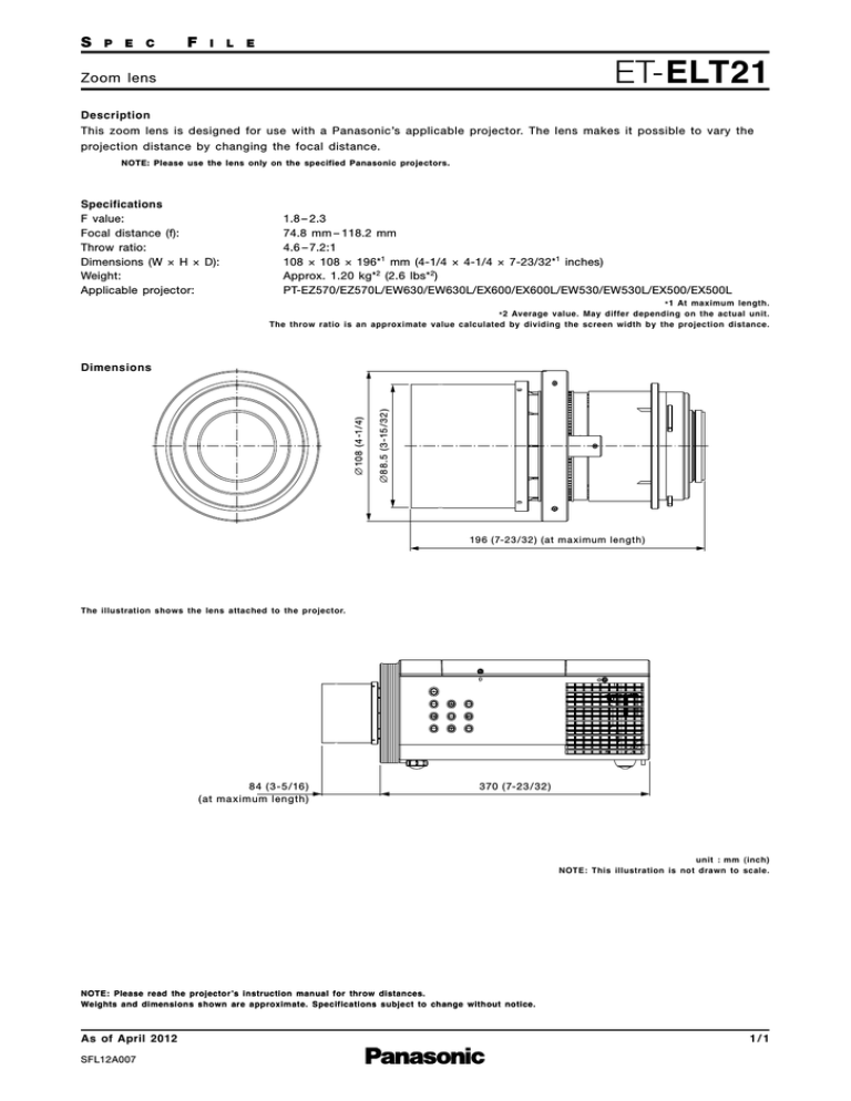 Panasonic ETELT21, ET-ELT21 Datasheet Panasonic ETELT21, ET-ELT21 Datasheet
