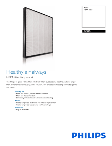 Philips AC4184/00 Datasheet Philips AC4184/00 Datasheet