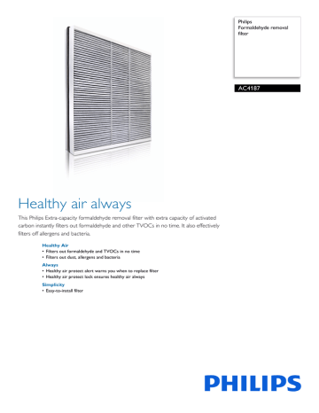 Philips AC4187/00 Datasheet Philips AC4187/00 Datasheet