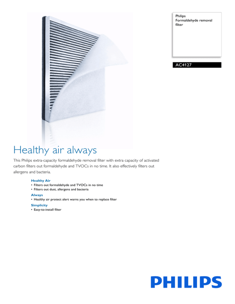Philips AC4127/00 Datasheet Philips AC4127/00 Datasheet