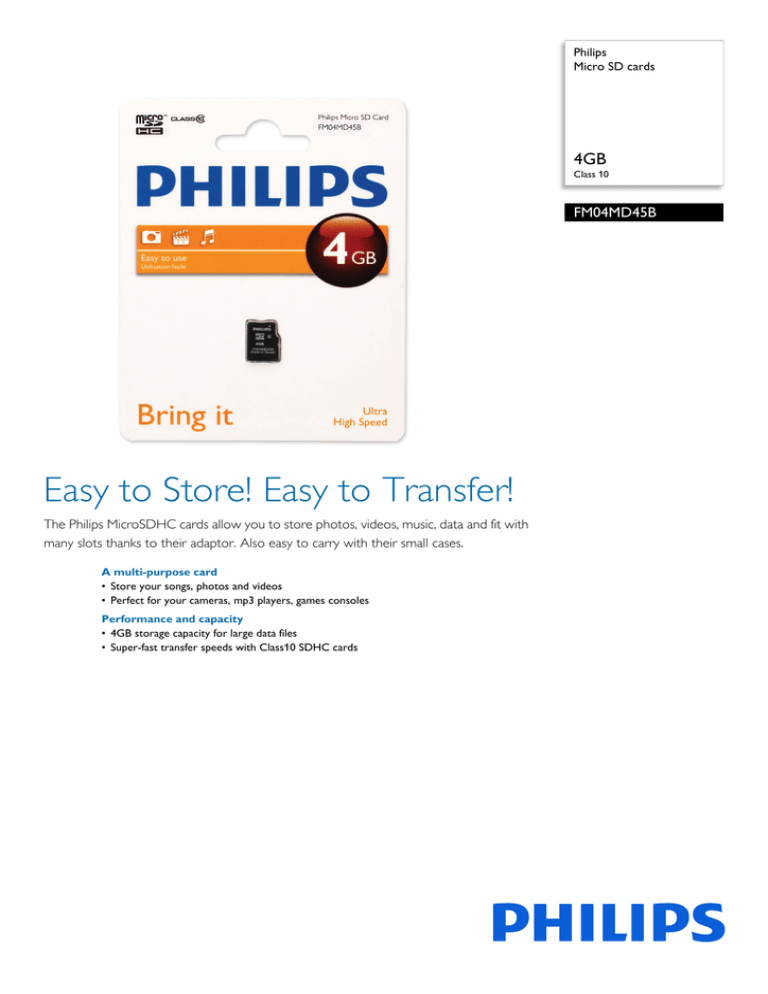 Philips FM04MD45B/97 Datasheet Philips FM04MD45B/97 Datasheet