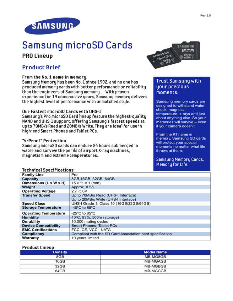 Samsung MB-MGBGB/EU, MB-MGCGB/EU, MB-MG8GB/EU, MB-MGAGB/EU Datasheet Samsung MB-MGBGB/EU, MB-MGCGB/EU, MB-MG8GB/EU, MB-MGAGB/EU Datasheet