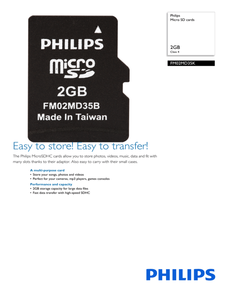 Philips FM02MD35K/97 Datasheet Philips FM02MD35K/97 Datasheet