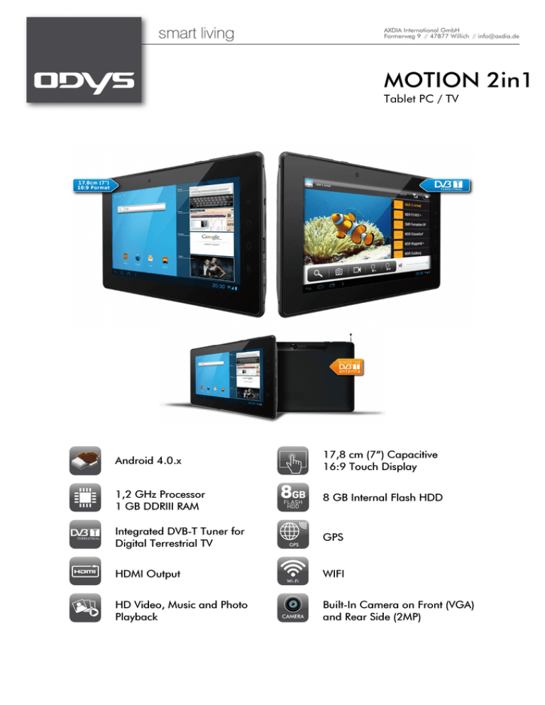 ODYS X610031 Datasheet ODYS X610031 Datasheet