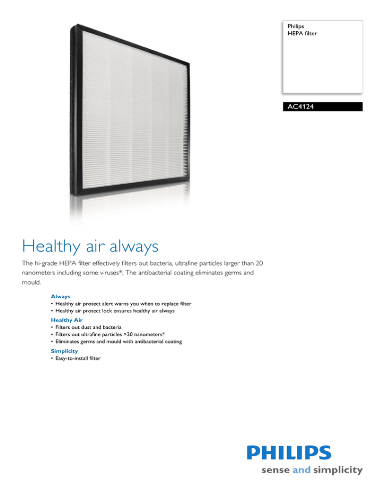 Philips AC4124/02 Datasheet Philips AC4124/02 Datasheet