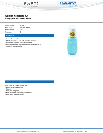 Ewent EW5671 Datasheet Ewent EW5671 Datasheet