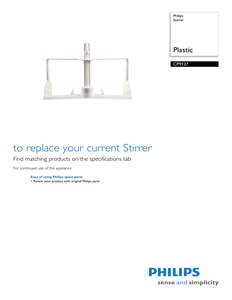 Philips CP9127/01 Datasheet Philips CP9127/01 Datasheet