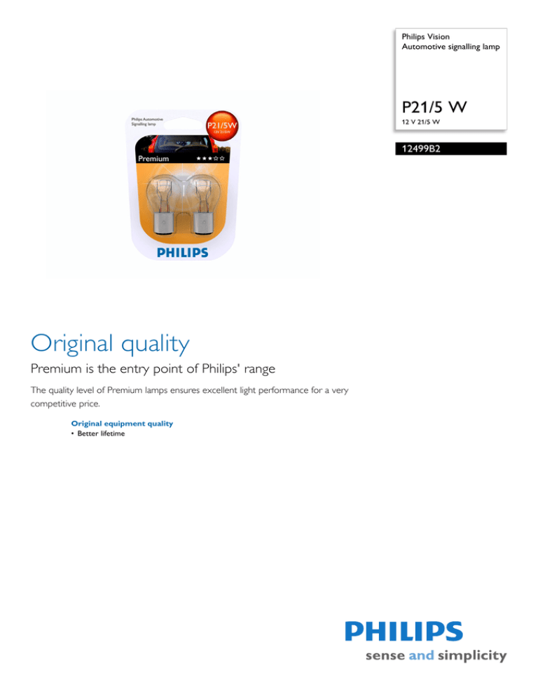 Philips 12499B2 Datasheet Philips 12499B2 Datasheet