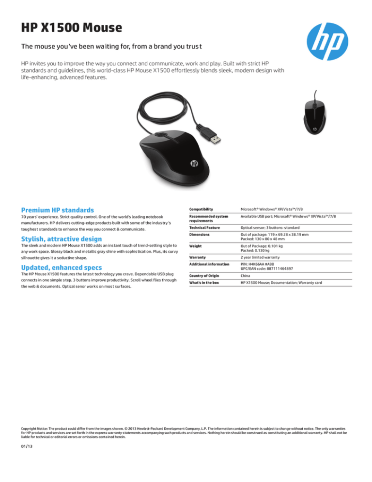 HP H4K66AA Datasheet HP H4K66AA Datasheet