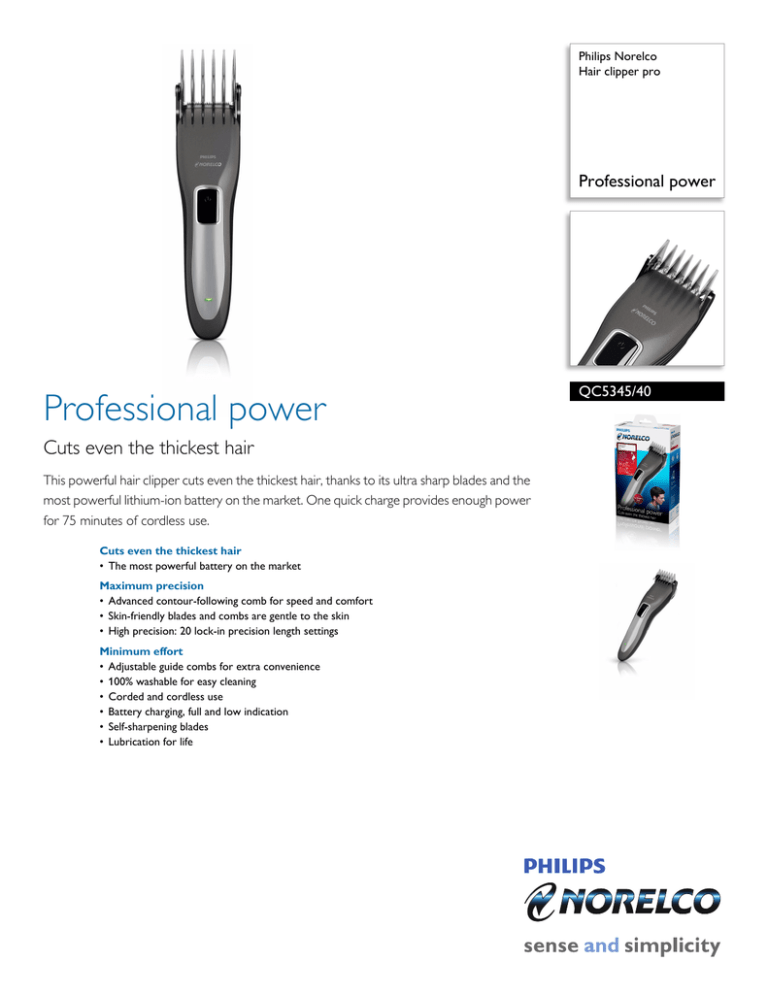 Philips QC5345/40 Datasheet Philips QC5345/40 Datasheet