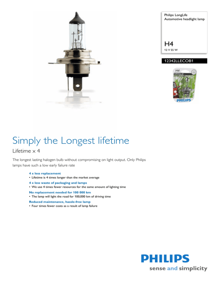 Philips 12342LLECOB1 Datasheet Philips 12342LLECOB1 Datasheet