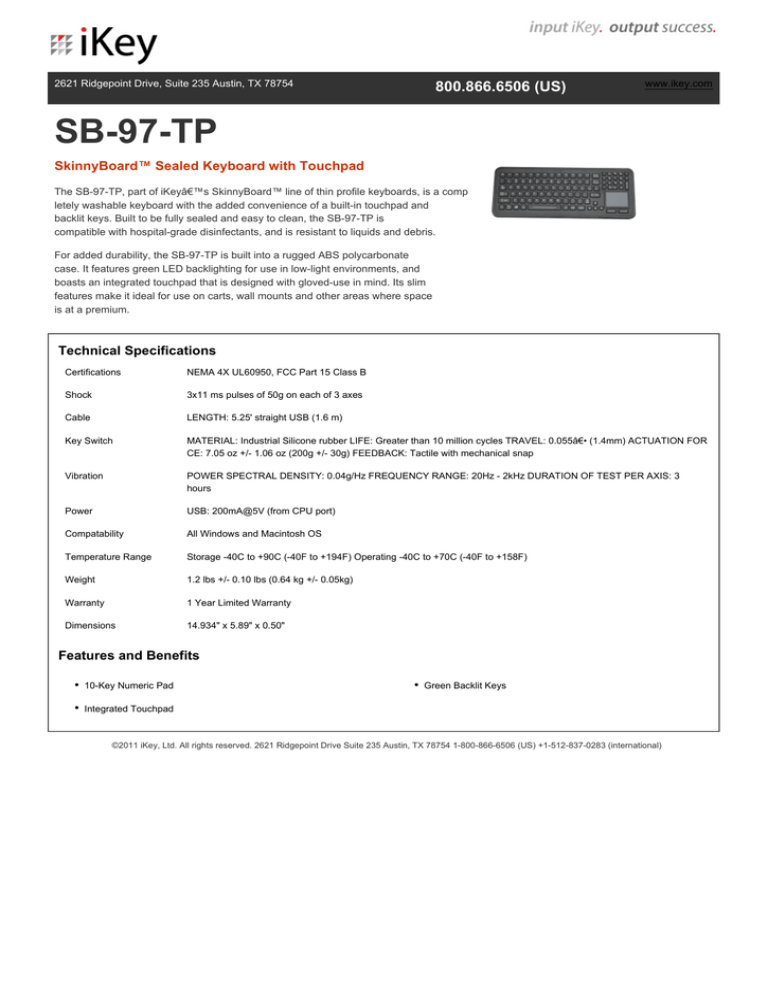 Panasonic SB-97-TP-USB-P Datasheet Panasonic SB-97-TP-USB-P Datasheet