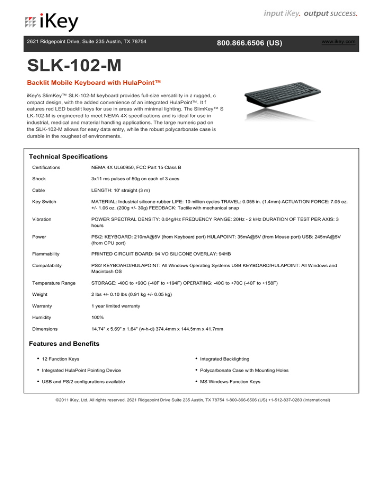 Panasonic SLK-102-M Datasheet Panasonic SLK-102-M Datasheet