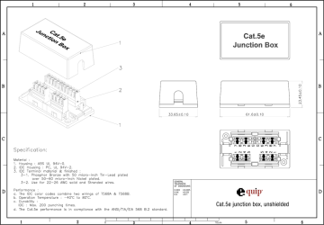 Equip Cat.5e Unshielded Junction Box Datasheet | Manualzz