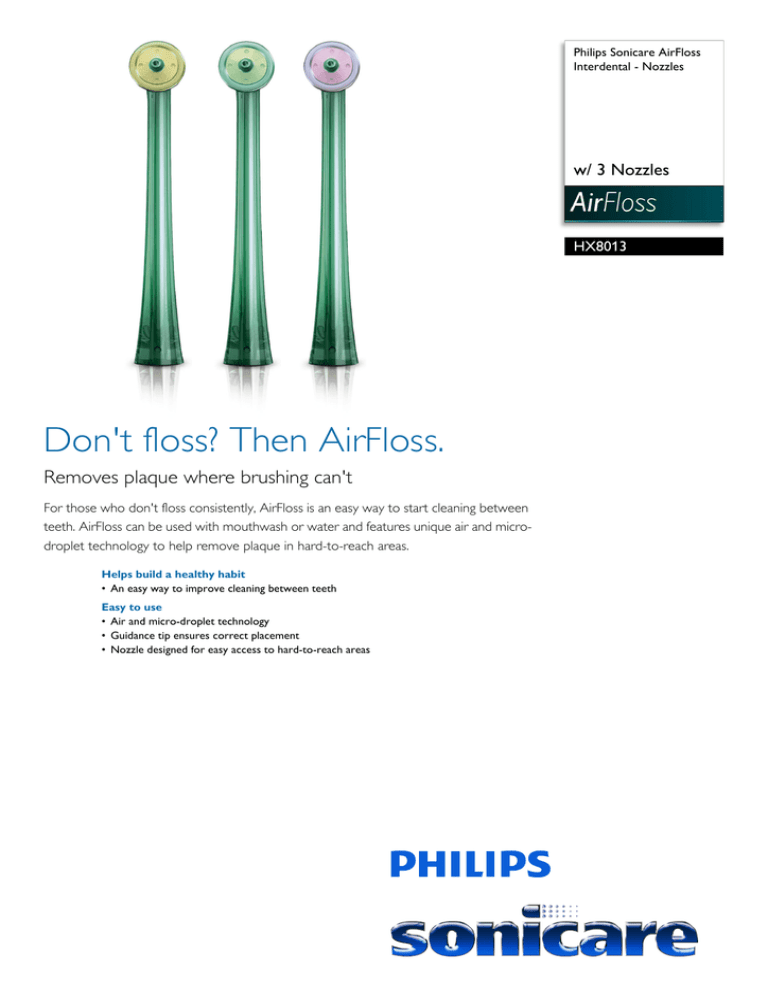 Philips HX8013/07 Datasheet Philips HX8013/07 Datasheet