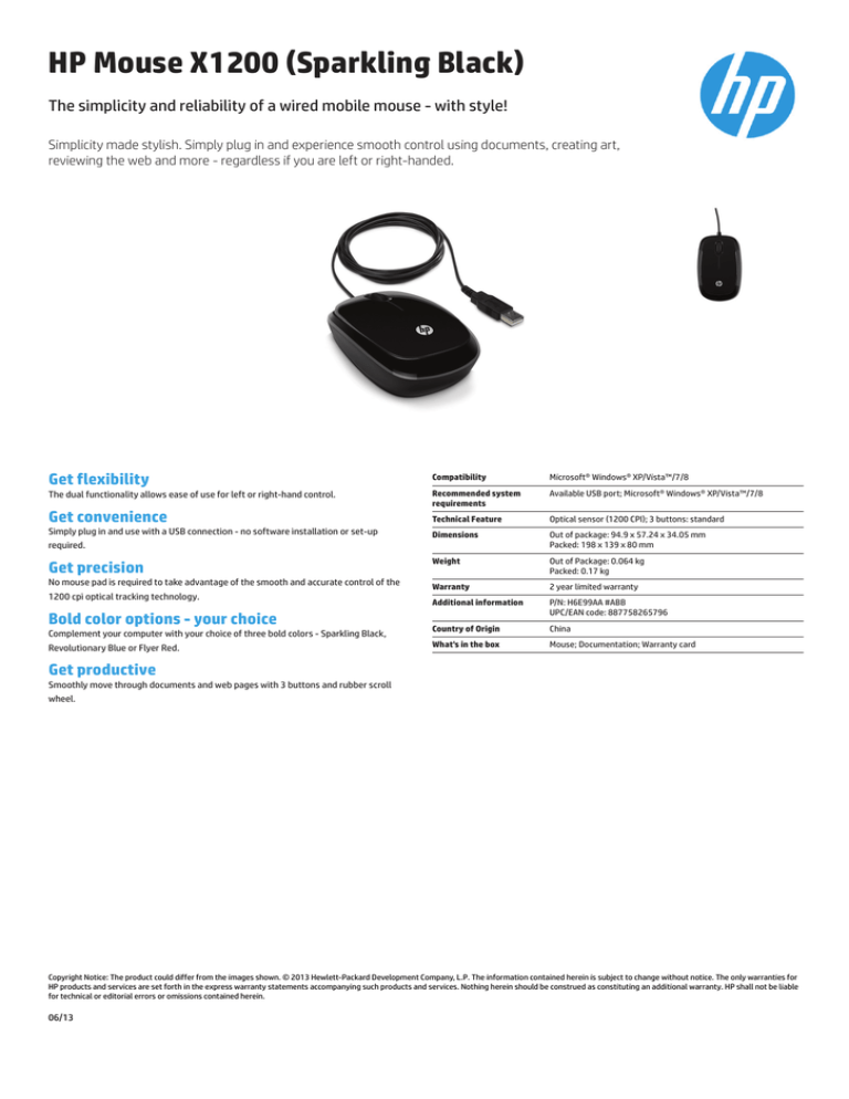 HP H6E99AA#ABB Datasheet HP H6E99AA#ABB Datasheet