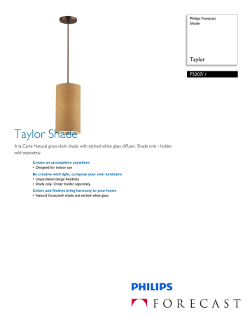 Philips F5207 Datasheet Philips F5207 Datasheet