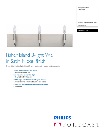 Philips FB444/03/6 Datasheet | Manualzz