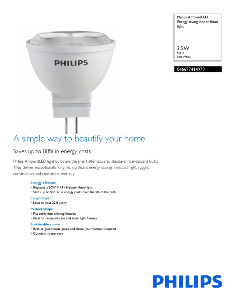 Philips 046677414979 Datasheet Philips 046677414979 Datasheet