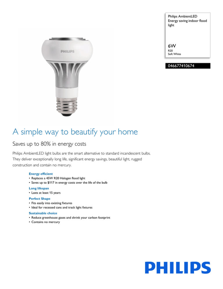 Philips 046677410674 Datasheet Philips 046677410674 Datasheet