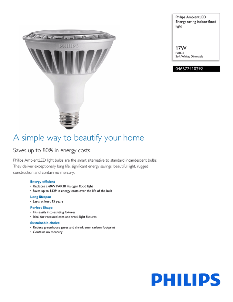 Philips 046677410292 Datasheet Philips 046677410292 Datasheet