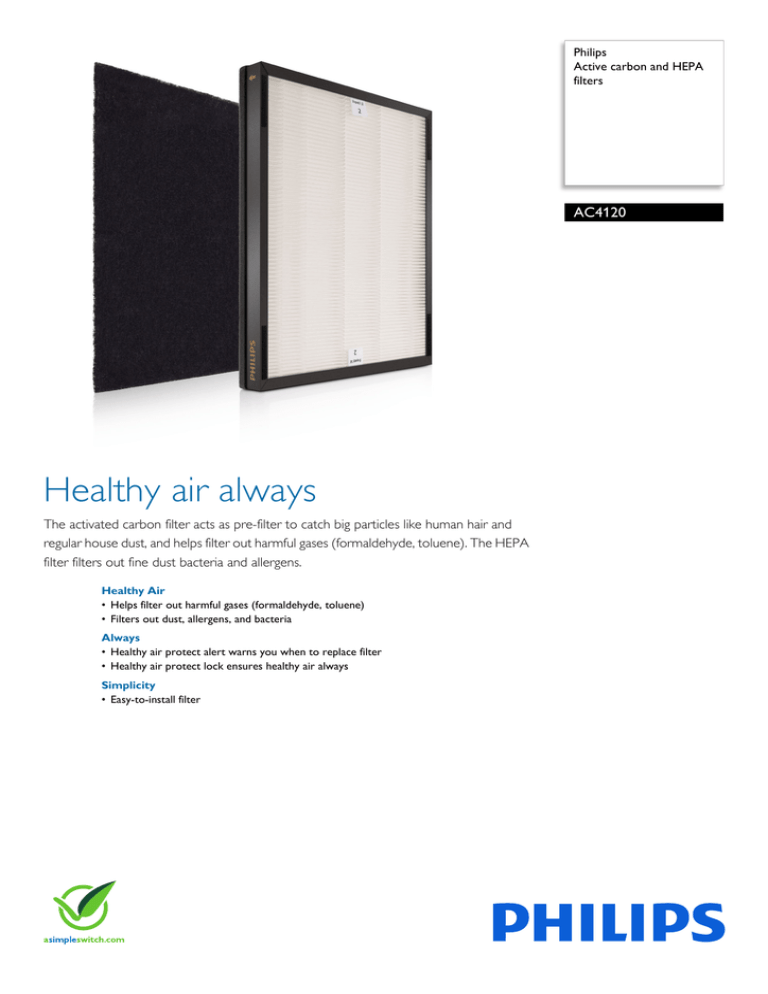 Philips AC4120/00 Datasheet Philips AC4120/00 Datasheet
