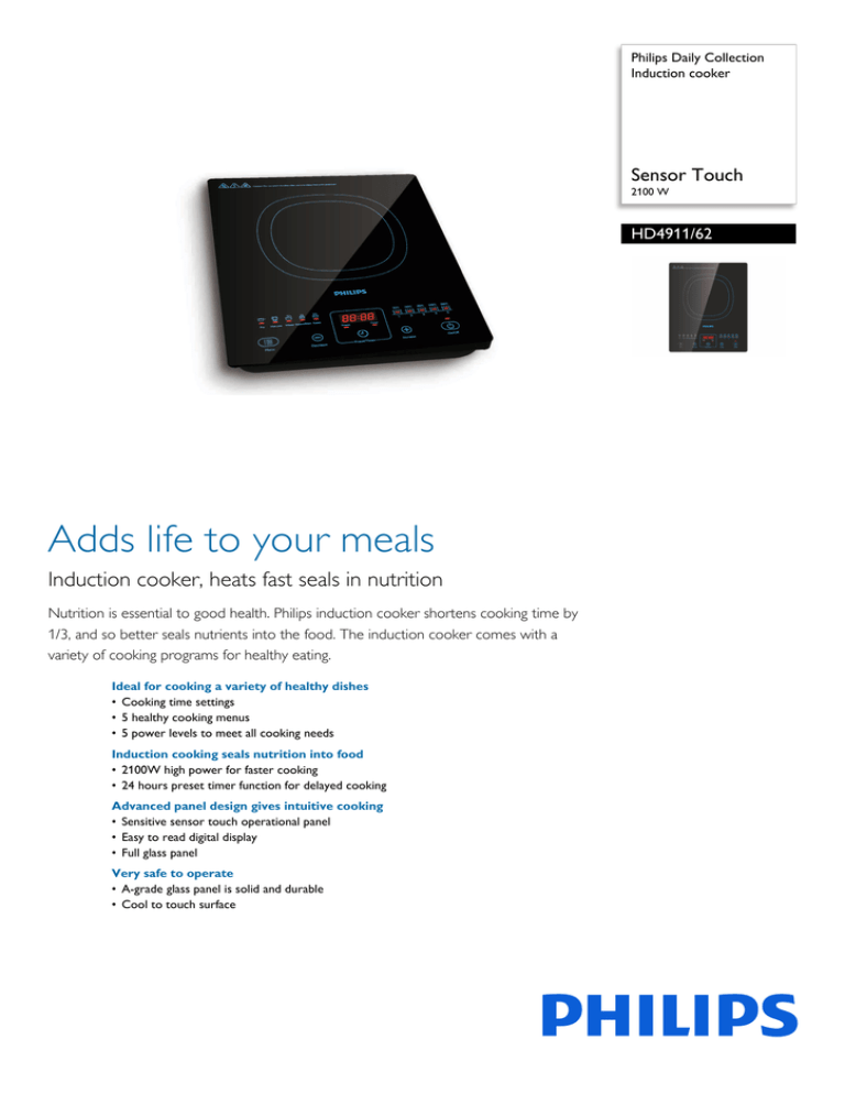 Philips HD4911/62 Datasheet Philips HD4911/62 Datasheet