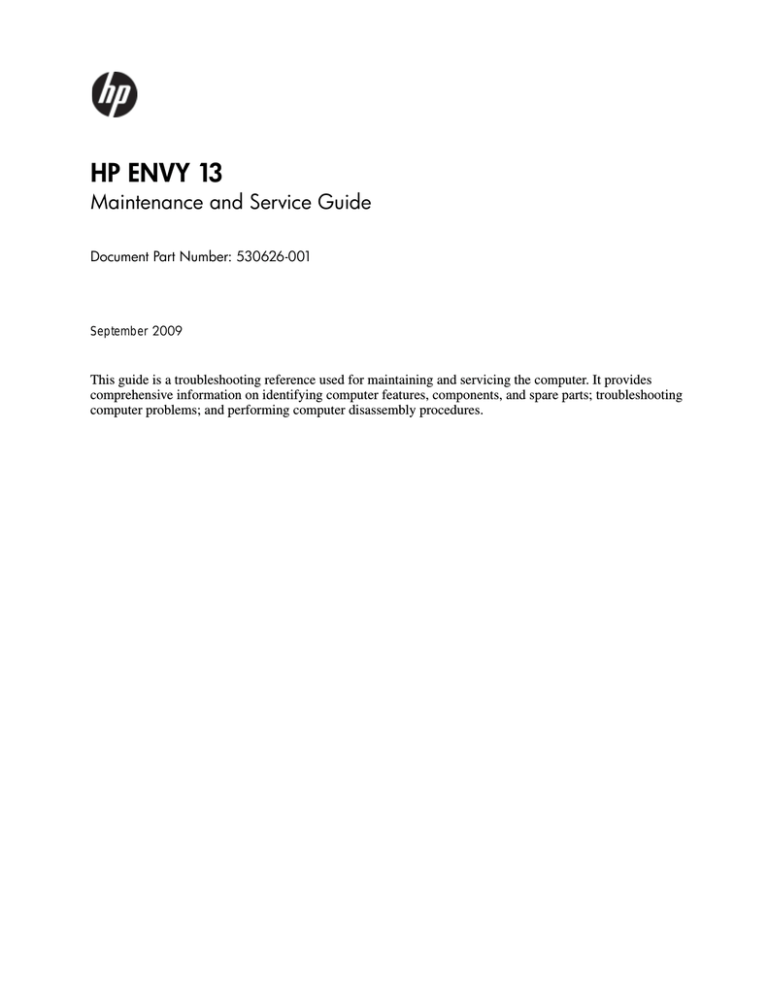 HP 538321-001 Datasheet HP 538321-001 Datasheet