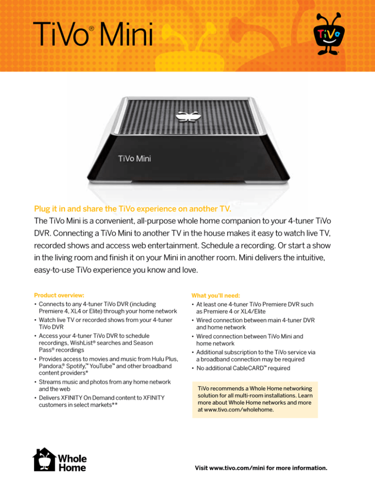 TiVo TCDA92000 Datasheet TiVo TCDA92000 Datasheet
