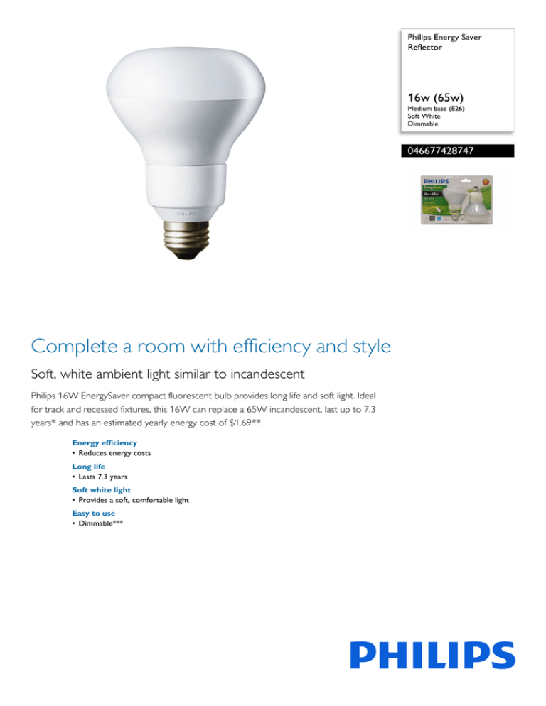 Philips 046677428747 Datasheet Philips 046677428747 Datasheet