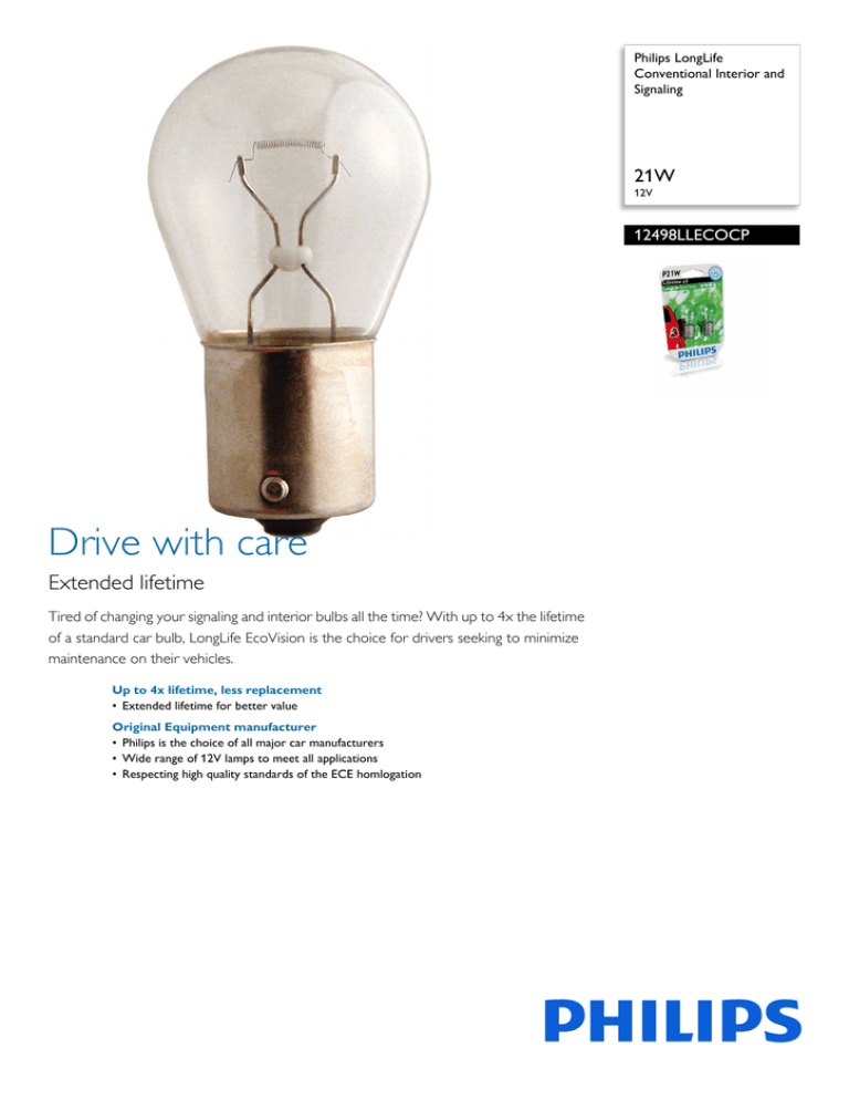 Philips 12498LLECOCP Datasheet Philips 12498LLECOCP Datasheet