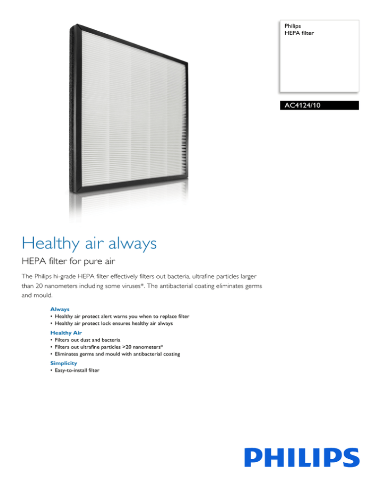 Philips AC4124/10 Datasheet Philips AC4124/10 Datasheet