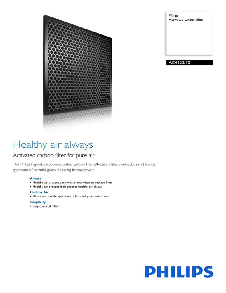 Philips AC4123/10 Datasheet Philips AC4123/10 Datasheet