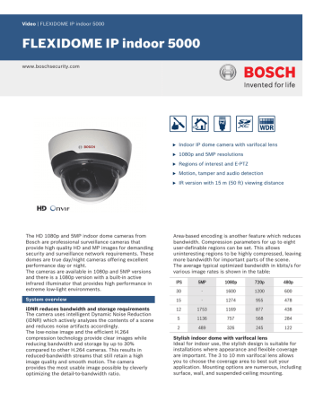 Bosch NII-50022-V3 Datasheet | Manualzz