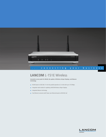 Lancom Systems L-151E Wireless Datasheet | Manualzz