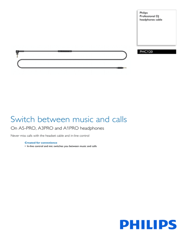 Philips PHC120/00 Datasheet Philips PHC120/00 Datasheet